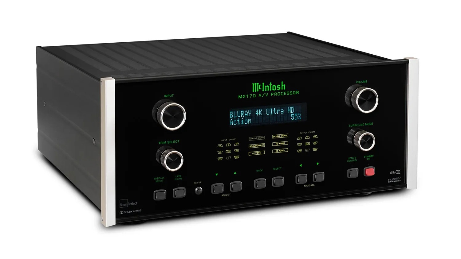 Mặt bên của Đầu AV processor McIntosh MX170