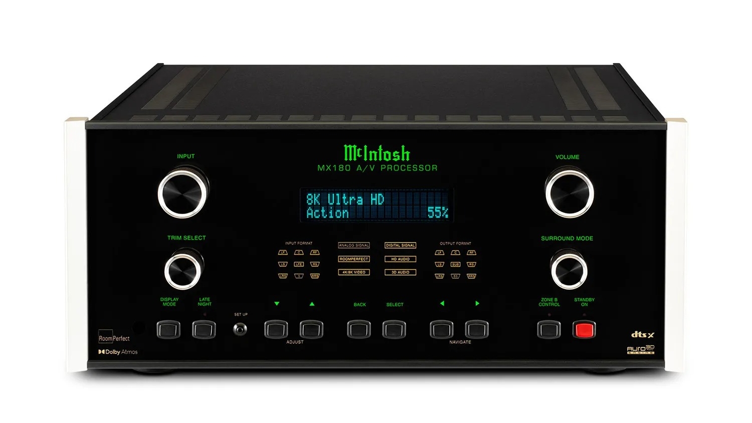 Mặt trước của Đầu AV Processor Mcintosh MX180