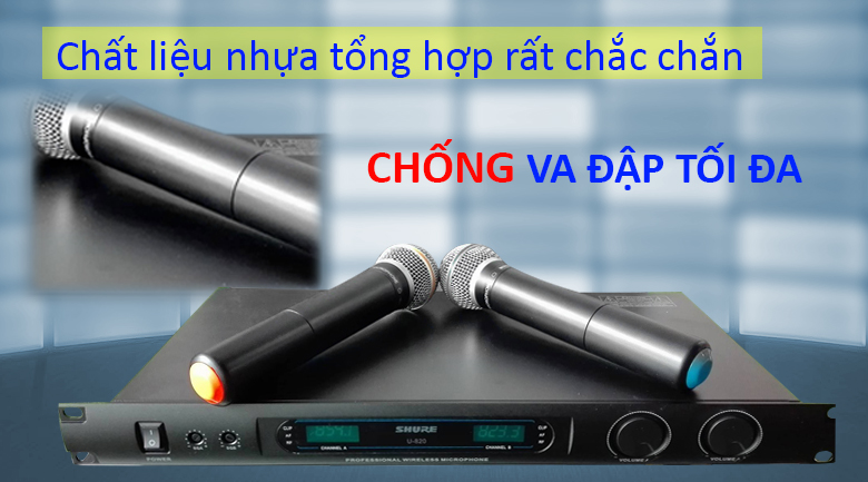 Micro Shure U820 | Chất liệu nhựa tổng hợp rất chắc chắn