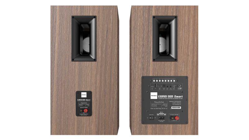 Mặt sau Loa Paramax Euro 801 Smart màu walnut