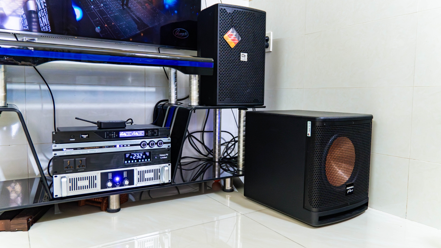 Loa Sub Paramax PRO A40 lắp đặt linh hoạt trong dàn karaokeb gia đình