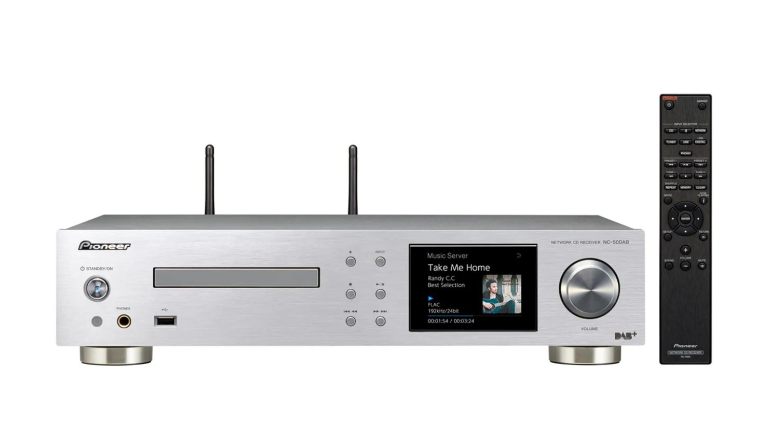 Mặt trước của Amply Pioneer NC-50DAB màu trắng