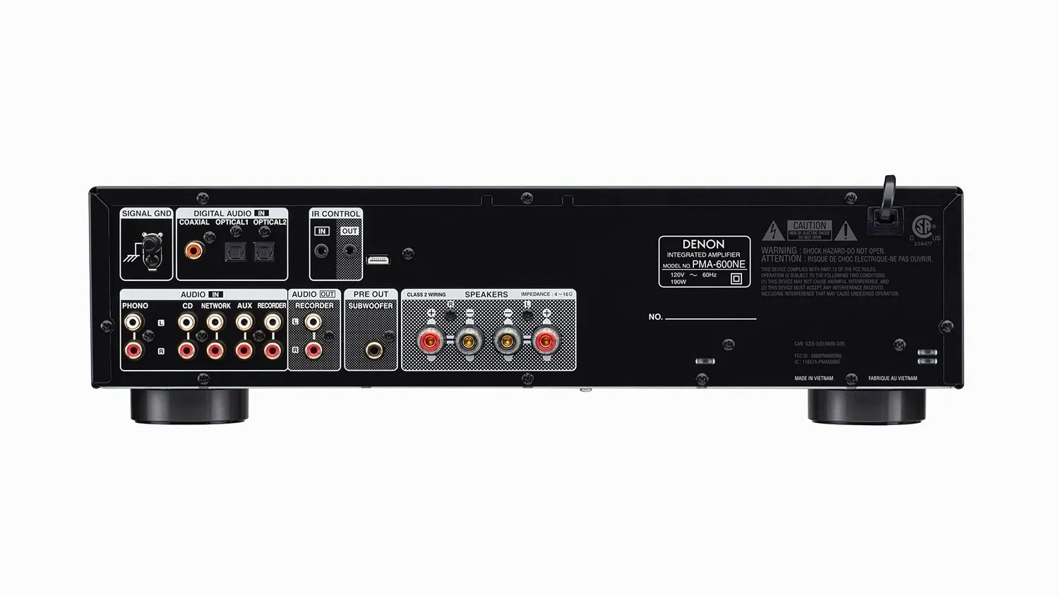Mặt sau của Amply Denon PMA 600NE
