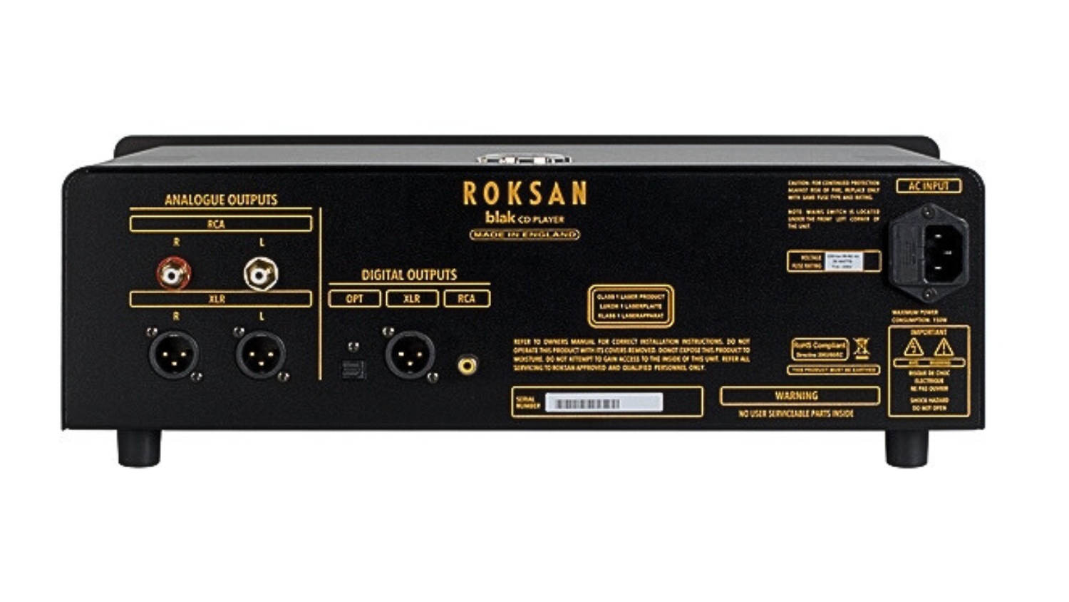 Mặt sau của Đầu CD Roksan Blak