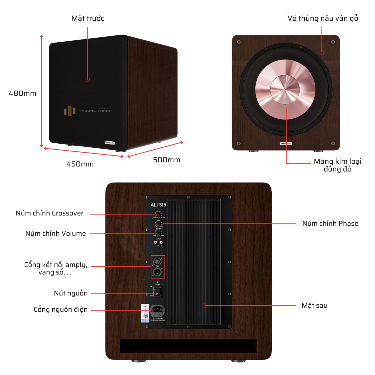 Sơ đồ cấu tạo Loa sub Sasion ALI S15 7
