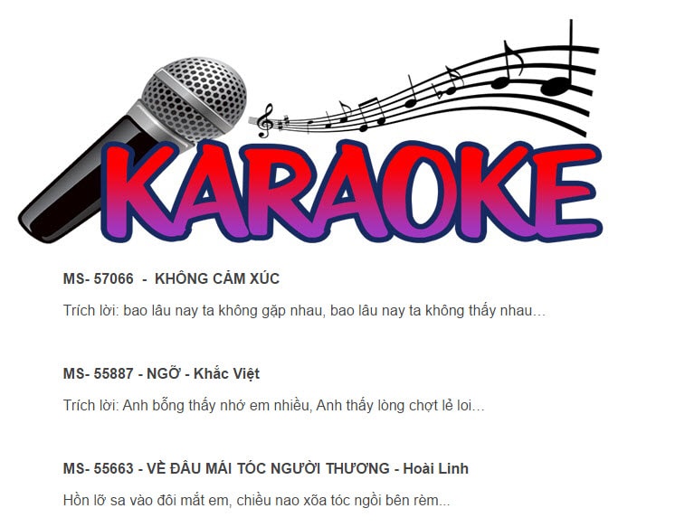 95 Bài hát dễ hát cho nam nữ hát karaoke MỚI NHẤT  Phòng GDĐT Thoại Sơn   An Giang