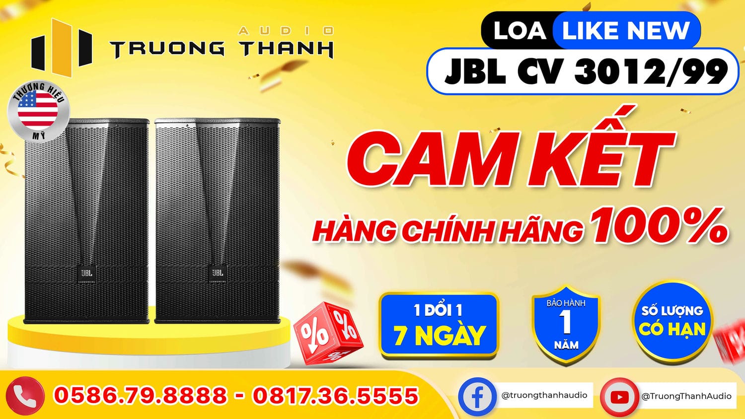 Ảnh nổi bật của sản phẩm Loa Karaoke JBL CV3012/99 (Hàng Chính Hãng Likenew) 1