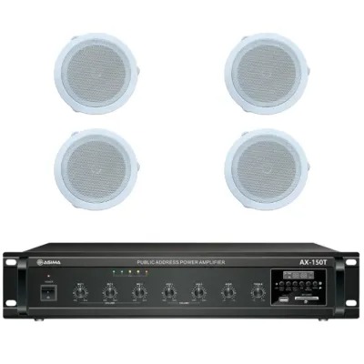 Dàn Âm Thanh Kinh Doanh Asima TT338: (4 Asima CX 610M, Asima AX-150T)
