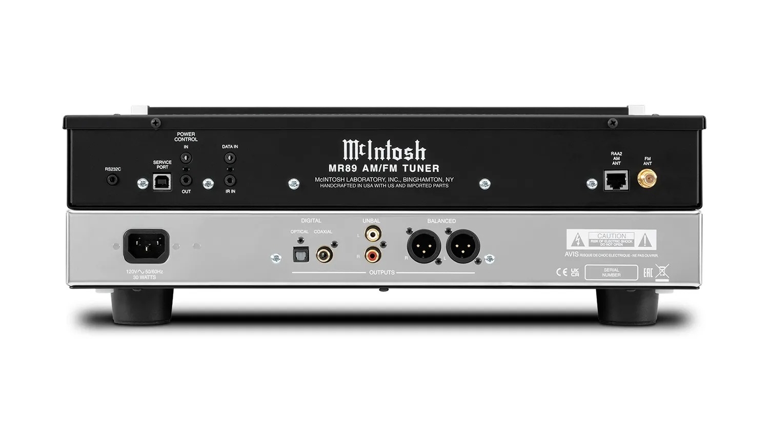 Mặt sau của Mcintosh MR 89 AM/FM Tuner
