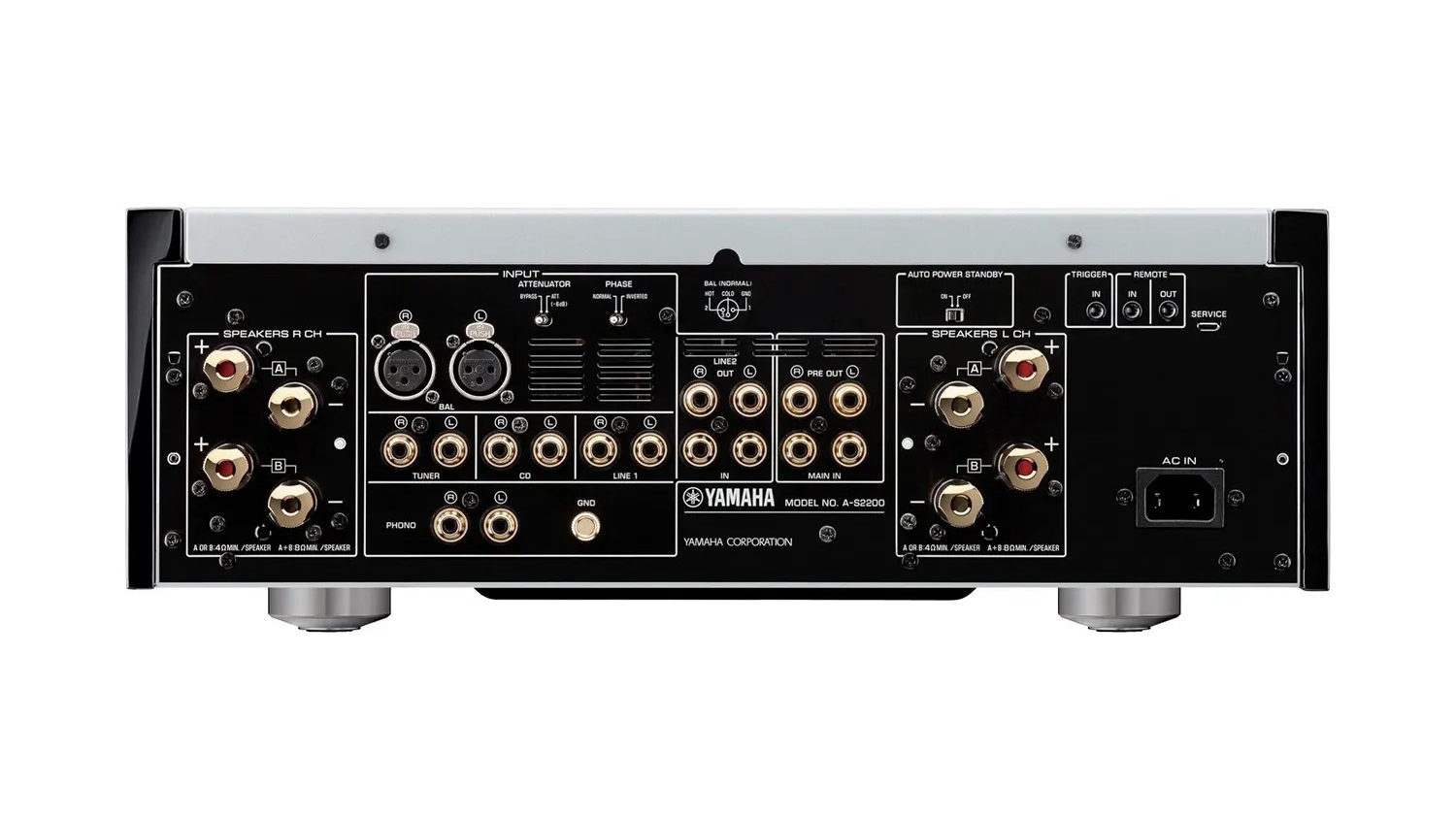 Mặt sau của Amply Yamaha A-S 2200