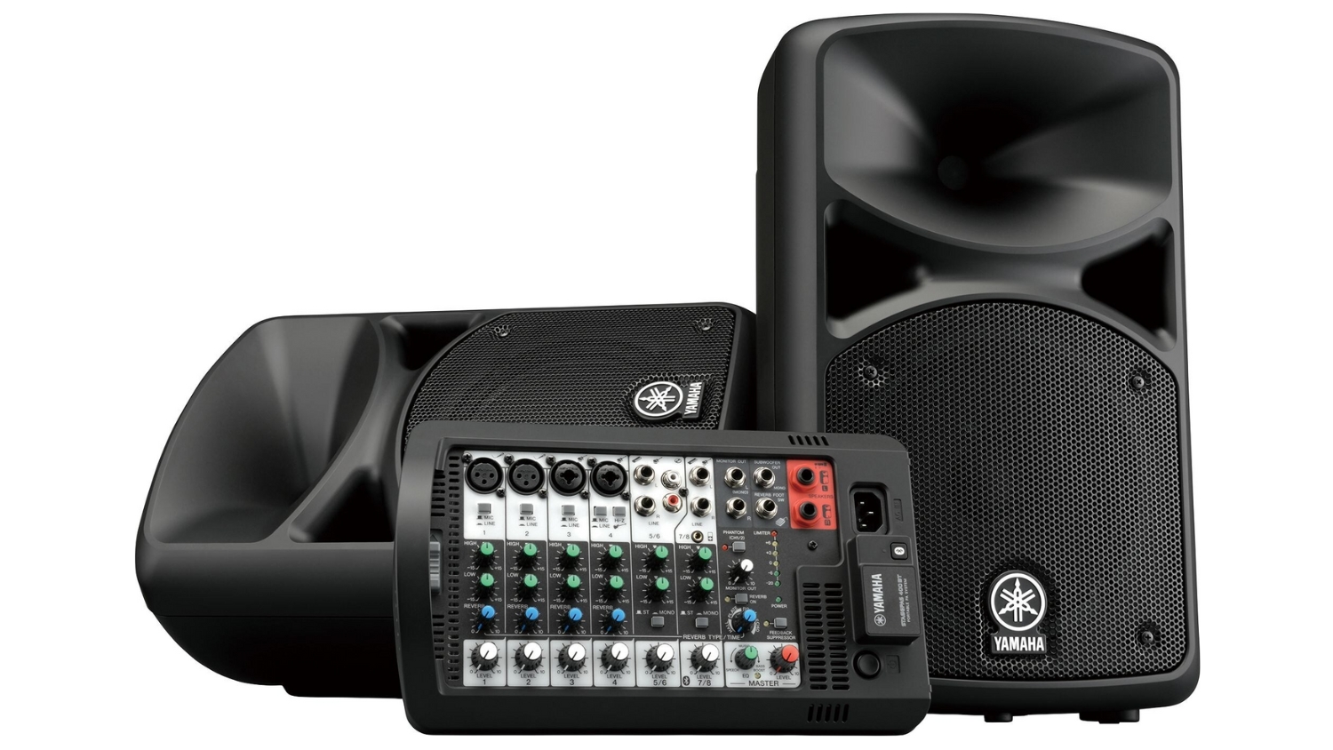 Mặt trước của BỘ LOA YAMAHA STAGEPAS 400BT