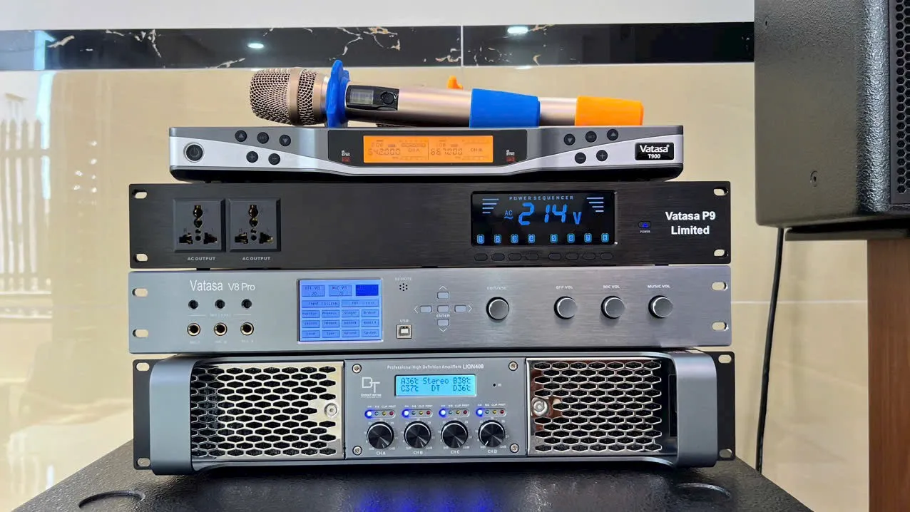 Khách hàng Phạm Thế Vinh đánh giá về sản phẩm Dàn Karaoke DT TT279: (DT Delta 15, Vatasa T800, Vatasa V8 Pro, DT Lion406, DT Delta118)